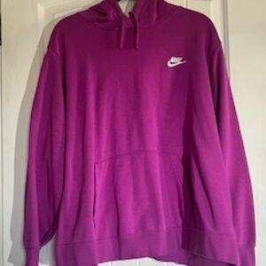 Nike 3x Club Fleece Women's  Hot Fuchsia Pullover Hoodie